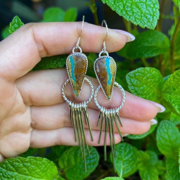 Turquoise earrings - Picture 2 of 2